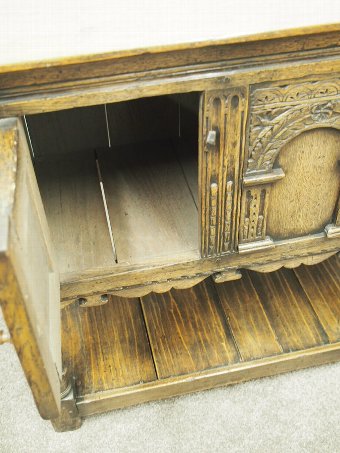 Antique Jacobean Style Oak Cabinet or Small Sideboard