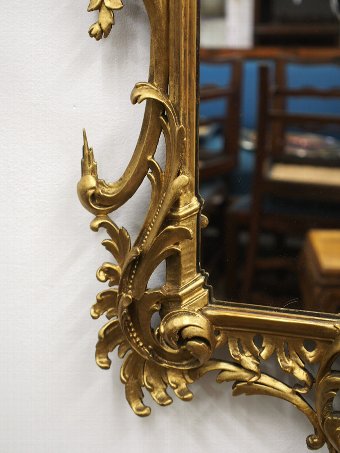 Antique  Chippendale Style Giltwood Wall Mirror