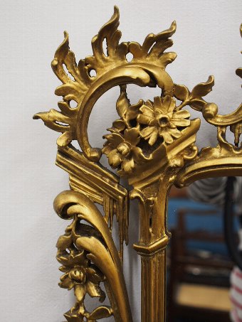 Antique  Chippendale Style Giltwood Wall Mirror