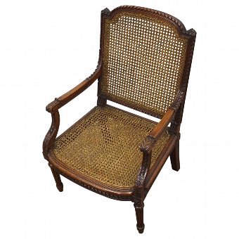 French Walnut Bergere Childs Chair