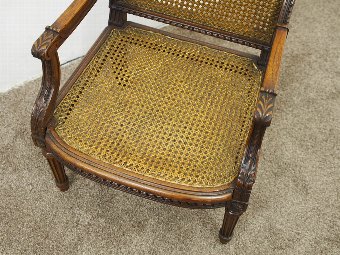 Antique French Walnut Bergere Childs Chair