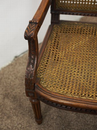 Antique French Walnut Bergere Childs Chair
