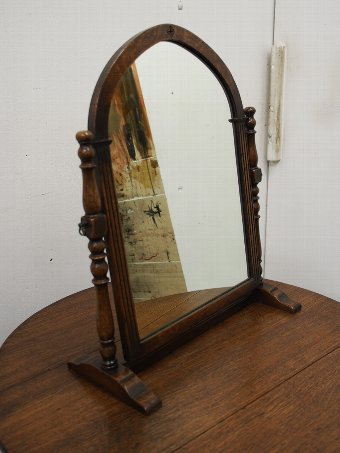 Antique Gothic Style Oak Dressing Mirror