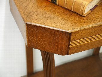 Antique Art Deco Oak Side Table