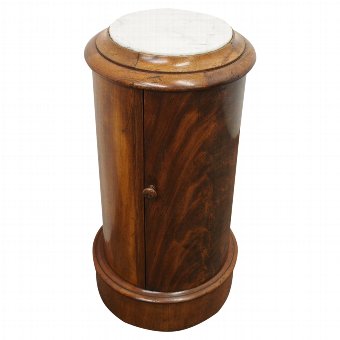 Victorian Mahogany and Marble Top Cylinder Locker
