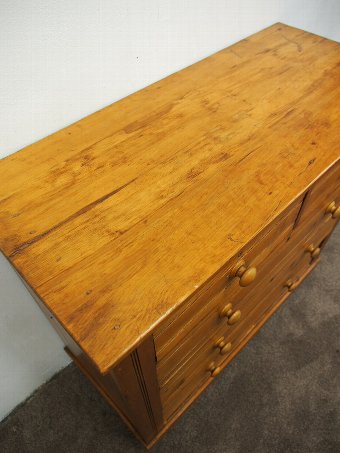 Antique Victorian Yellow Pine Chest of Drawers
