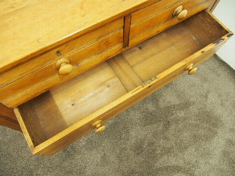 Antique Victorian Yellow Pine Chest of Drawers