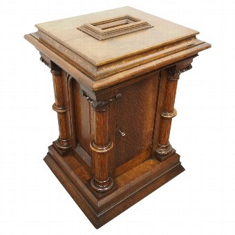 Gothic Revival Oak Church Collection Box