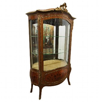 French Kingwood Bombe Front Vitrine