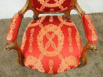 Antique French Walnut Framed Ladies Chair