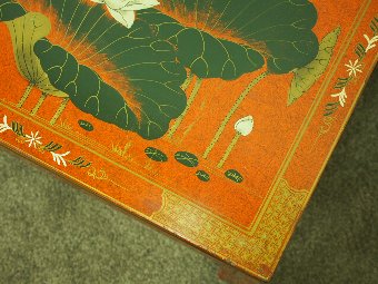 Antique Chinese Red Lacquer Coffee Table