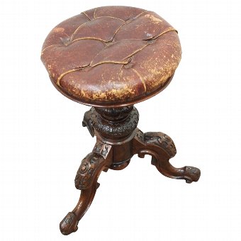 Victorian Rosewood Revolving Piano Stool