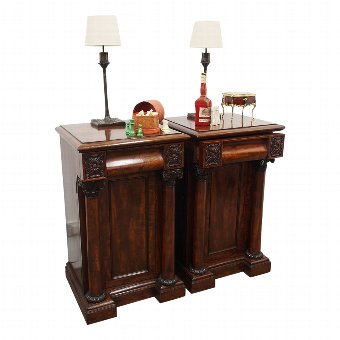 Pair of William IV Mahogany Pedestals
