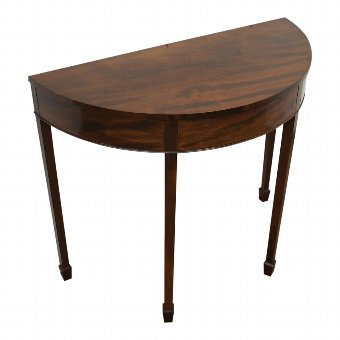 George III Style Mahogany Demi Lune Table