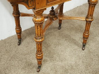 Antique Gillows Style Oak Foldover Card Table 