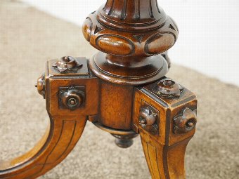 Antique Victorian Walnut Revolving Piano Stool