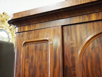 Antique Victorian 3 Door Mahogany Wardrobe