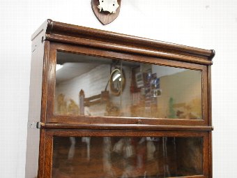 Antique Unusually Large Oak Sectional Bookcase