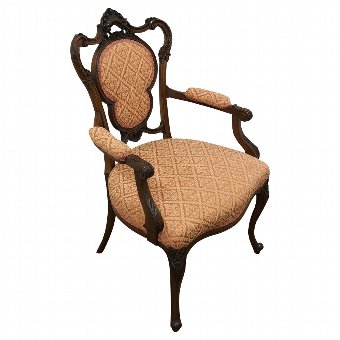Carved Mahogany Louis XVI Parlour Chair