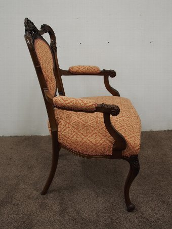Antique Carved Mahogany Louis XVI Parlour Chair