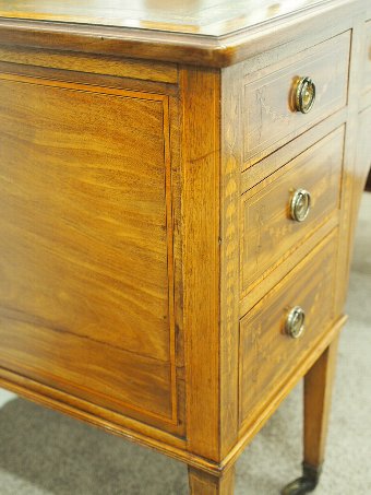 Antique Sheraton Style Inlaid Writing Desk by Edward and Roberts