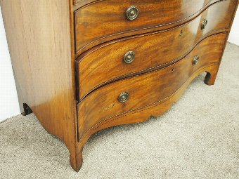 Antique George III Inlaid Serpentine Front Chest of Drawers