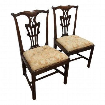 Pair of Scottish George III Mahogany Dining Chairs