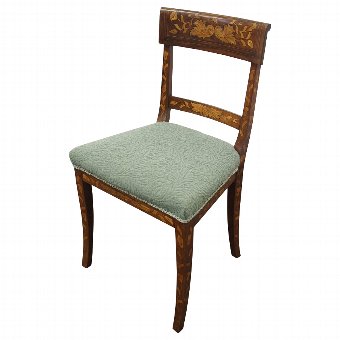Dutch Walnut and Marquetry Side Chair