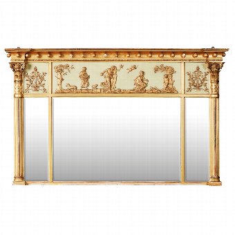 Regency Triptych Overmantel Mirror