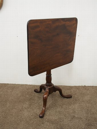 Antique George III Mahogany Snap Top Occasional Table