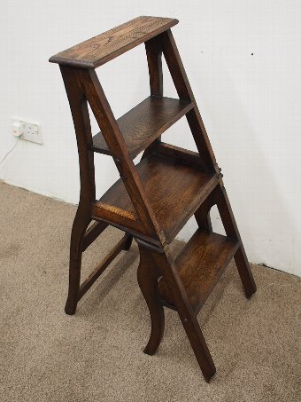 Antique Dark Ash Metamorphic Steps and Chair