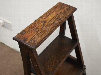 Antique Dark Ash Metamorphic Steps and Chair