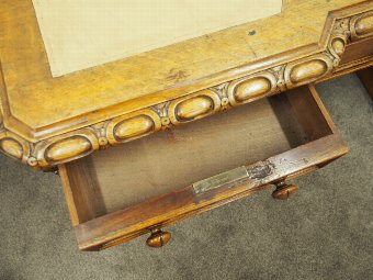 Antique Large Victorian Oak Kneehole Desk