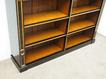 Antique Aesthetic Movement Ebonised Open Bookcase