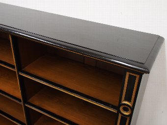Antique Aesthetic Movement Ebonised Open Bookcase