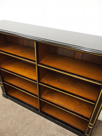 Antique Aesthetic Movement Ebonised Open Bookcase