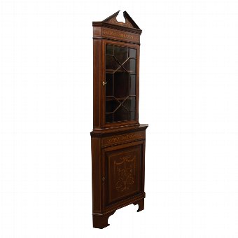Sheraton Style Inlaid Corner Cabinet