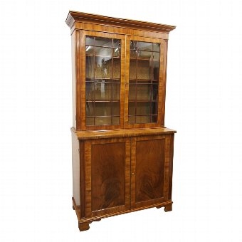 George IV Mahogany Glazed Cabinet Bookcase