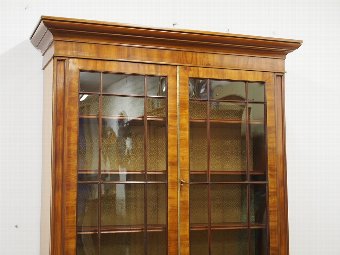 Antique George IV Mahogany Glazed Cabinet Bookcase