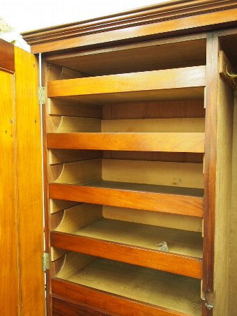 Antique Victorian Two Door Mahogany Wardrobe