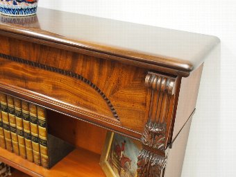 Antique Victorian Mahogany Open Bookcase