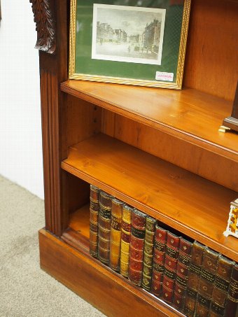 Antique Victorian Mahogany Open Bookcase
