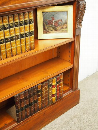 Antique Victorian Mahogany Open Bookcase