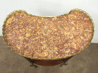 Antique Louis IV Style Kidney Shaped Occasional Table