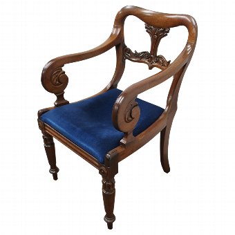 George IV Carved Mahogany Armchair