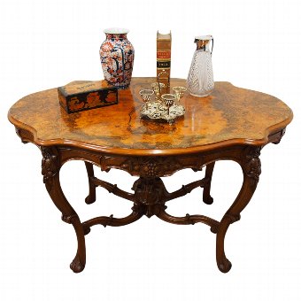 French Victorian Walnut Centre Table