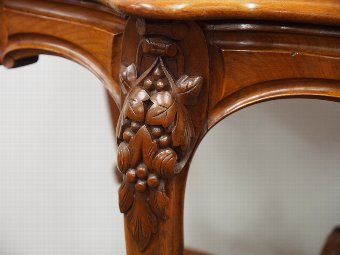 Antique French Victorian Walnut Centre Table