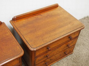 Antique Pair of Victorian Mahogany Miniature Chest of Drawers