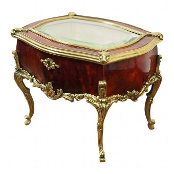Gilded Brass and Tortoiseshell Miniature Bijouterie Table