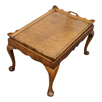 Walnut and Amboyna Tray Top Coffee Table